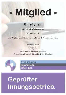 ginellyhair zertifikat